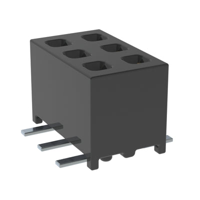 MMS-103-02-S-DV-A-TR by Samtec Inc. - CONNECTOR RECPT 6POS 0.079 GOLD SMD