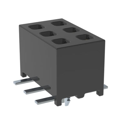 MMS-103-02-L-DV-LC by Samtec Inc. - CONNECTOR RECPT 6POS 0.079 GOLD SMD