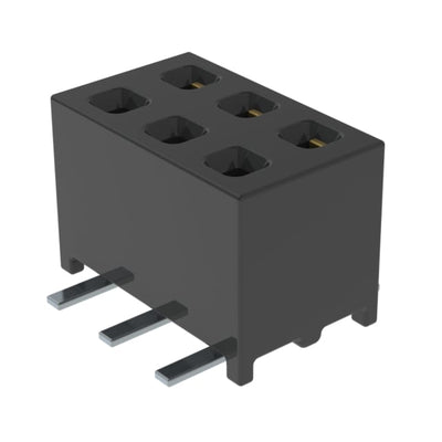 MMS-103-02-LM-DV-M by Samtec Inc. - CONNECTOR RECPT 6POS 0.079 GOLD SMD