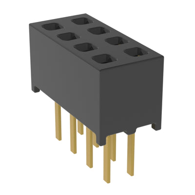 MMS-104-01-H-DV by Samtec Inc. - CONNECTOR RECPT 8POS 0.079 GOLD PCB