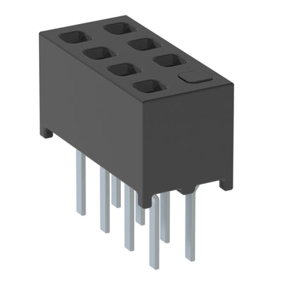 MMS-104-01-L-DV-02 by Samtec Inc. - CONNECTOR RECPT 8POS 0.079 GOLD PCB