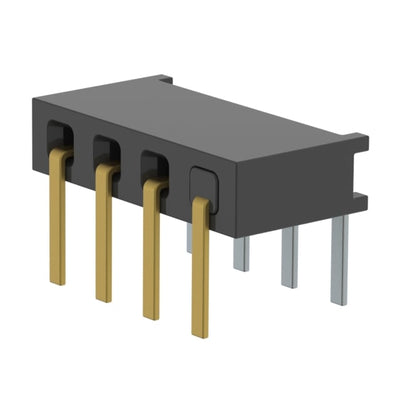 MMS-104-01-L-SH-01 by Samtec Inc. - CONNECTOR RECPT 4P 0.079 GOLD PCB R/A