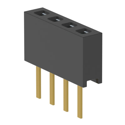 MMS-104-01-S-SV by Samtec Inc. - CONNECTOR RECPT 4POS 0.079 GOLD PCB