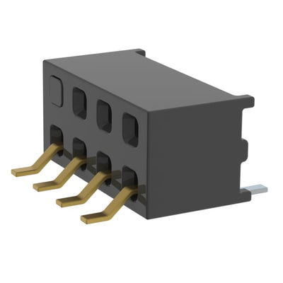 MMS-104-02-L-DH-08 by Samtec Inc. - CONNECTOR RECPT 8P 0.079 GOLD SMD R/A