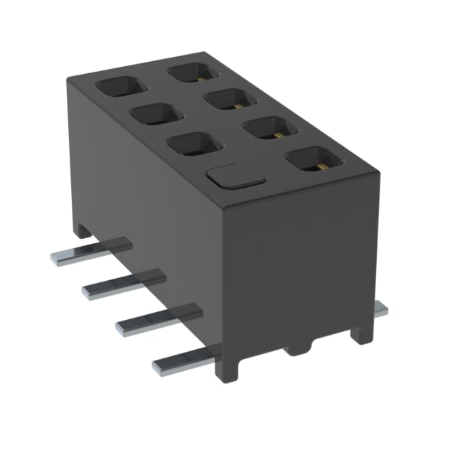 MMS-104-02-F-DV-01 by Samtec Inc. - CONNECTOR RECPT 8POS 0.079 GOLD SMD