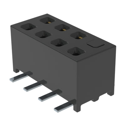 MMS-104-02-L-DV-02-P-TR by Samtec Inc. - CONNECTOR RECPT 8POS 0.079 GOLD SMD