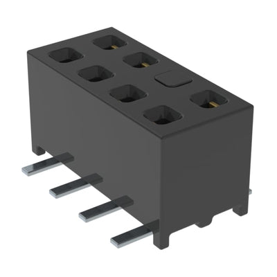 MMS-104-02-L-DV-04 by Samtec Inc. - CONNECTOR RECPT 8POS 0.079 GOLD SMD