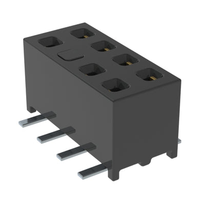MMS-104-02-F-DV-05 by Samtec Inc. - CONNECTOR RECPT 8POS 0.079 GOLD SMD