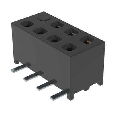 MMS-104-02-L-DV-08-K-TR by Samtec Inc. - CONNECTOR RECPT 8POS 0.079 GOLD SMD