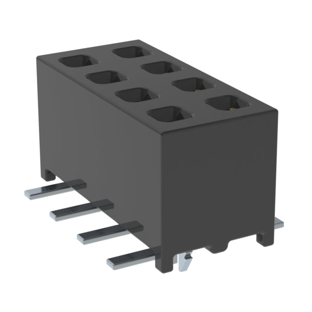 MMS-104-02-L-DV-LC-K-TR by Samtec Inc. - CONNECTOR RECPT 8POS 0.079 GOLD SMD