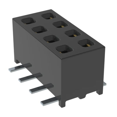 MMS-104-02-S-DV-M by Samtec Inc. - CONNECTOR RECPT 8POS 0.079 GOLD SMD