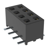 MMS-104-02-LM-DV-P by Samtec Inc. - CONNECTOR RECPT 8POS 0.079 GOLD SMD