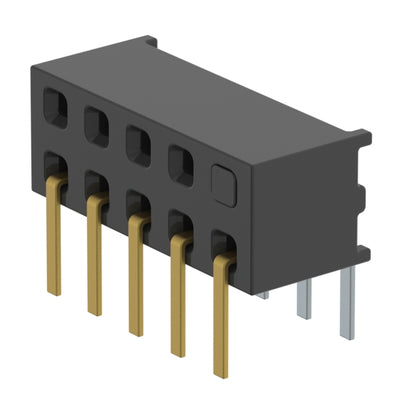 MMS-105-01-L-DH-02 by Samtec Inc. - CONNECTOR RECPT 10P 0.079 GOLD PCB R/A
