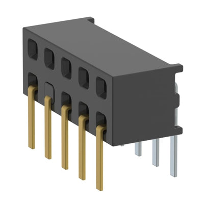 MMS-105-01-L-DH-07 by Samtec Inc. - CONNECTOR RECPT 10P 0.079 GOLD PCB R/A