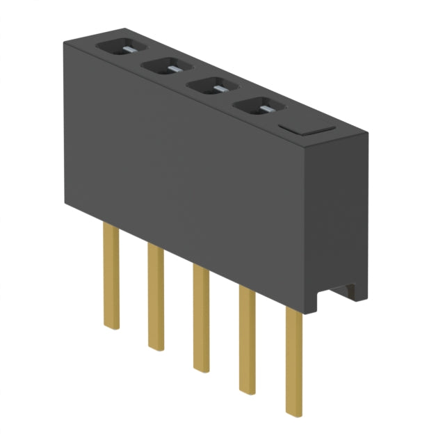 MMS-105-01-L-SV-01 by Samtec Inc. - CONNECTOR RECPT 5POS 0.079 GOLD PCB