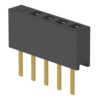 MMS-105-01-F-SV-05 by Samtec Inc. - CONNECTOR RECPT 5POS 0.079 GOLD PCB
