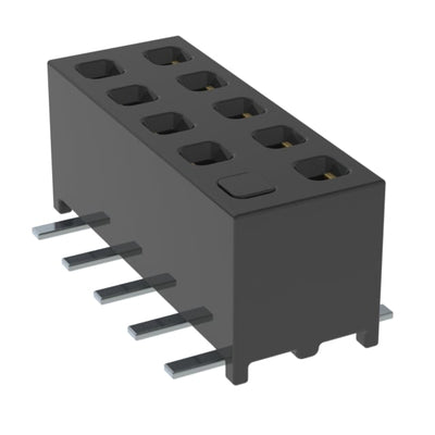 MMS-105-02-L-DV-01-M by Samtec Inc. - CONNECTOR RECPT 10POS 0.079 GOLD SMD
