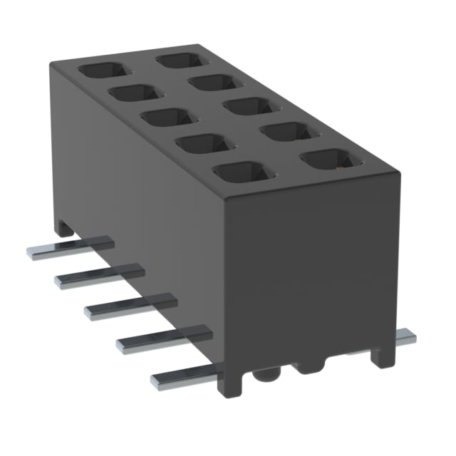 MMS-105-02-L-DV-A-P-TR by Samtec Inc. - CONNECTOR RECPT 10POS 0.079 GOLD SMD