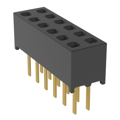 MMS-106-01-H-DV by Samtec Inc. - CONNECTOR RECPT 12POS 0.079 GOLD PCB