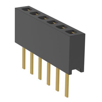 MMS-106-01-H-SV by Samtec Inc. - CONNECTOR RECPT 6POS 0.079 GOLD PCB