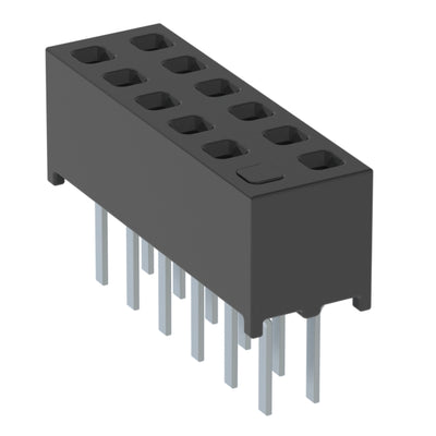 MMS-106-01-L-DV-01 by Samtec Inc. - CONNECTOR RECPT 12POS 0.079 GOLD PCB