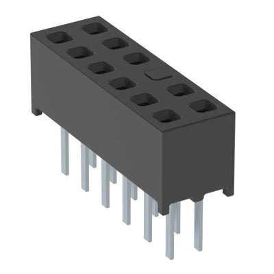 MMS-106-01-F-DV-06 by Samtec Inc. - CONNECTOR RECPT 12POS 0.079 GOLD PCB