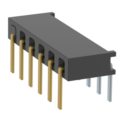 MMS-106-01-F-SH-06 by Samtec Inc. - CONNECTOR RECPT 6P 0.079 GOLD PCB R/A