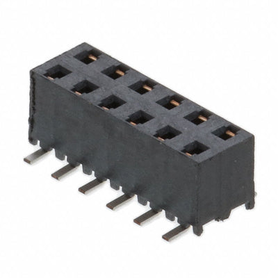 MMS-106-02-L-DV-K-TR by Samtec Inc. - CONNECTOR RECPT 12POS 0.079 GOLD SMD