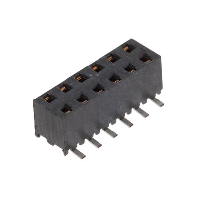 MMS-106-02-L-DV-K by Samtec Inc. - CONNECTOR RECPT 12POS 0.079 GOLD SMD