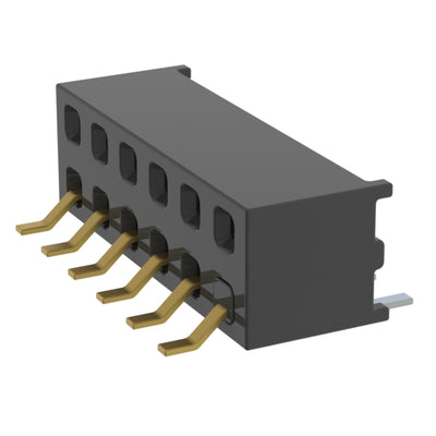MMS-106-02-L-DH-01-TR by Samtec Inc. - CONNECTOR RECPT 12P 0.079 GOLD SMD R/A
