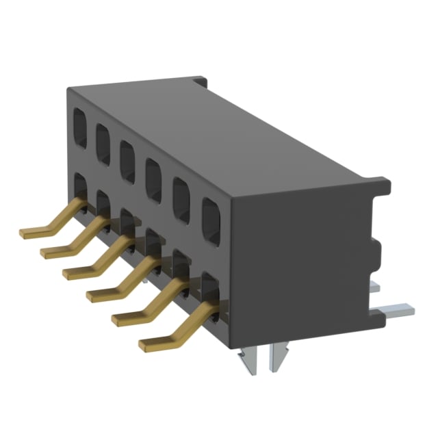 MMS-106-02-L-DH-LC by Samtec Inc. - CONNECTOR RECPT 12P 0.079 GOLD SMD R/A