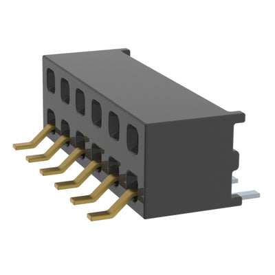 MMS-106-02-L-DH-TR by Samtec Inc. - CONNECTOR RECPT 12P 0.079 GOLD SMD R/A
