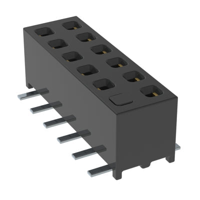 MMS-106-02-L-DV-01-K-TR by Samtec Inc. - CONNECTOR RECPT 12POS 0.079 GOLD SMD