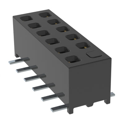 MMS-106-02-F-DV-02 by Samtec Inc. - CONNECTOR RECPT 12POS 0.079 GOLD SMD