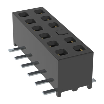 MMS-106-02-L-DV-06-M-TR by Samtec Inc. - CONNECTOR RECPT 12POS 0.079 GOLD SMD