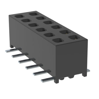 MMS-106-02-L-DV-A by Samtec Inc. - CONNECTOR RECPT 12POS 0.079 GOLD SMD