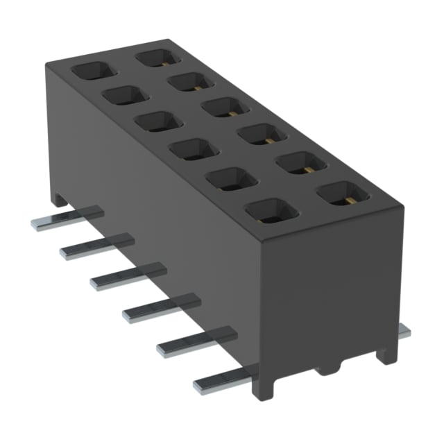 MMS-106-02-S-DV-P-TR by Samtec Inc. - CONNECTOR RECPT 12POS 0.079 GOLD SMD