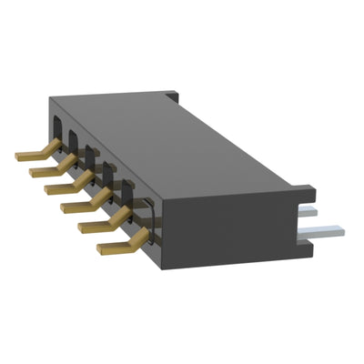 MMS-106-02-L-SH-01-TR by Samtec Inc. - CONNECTOR RECPT 6P 0.079 GOLD SMD R/A