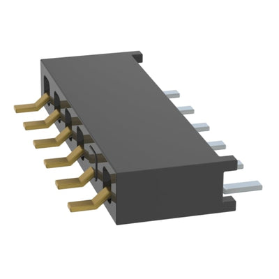 MMS-106-02-L-SH-02-TR by Samtec Inc. - CONNECTOR RECPT 6P 0.079 GOLD SMD R/A