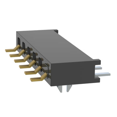MMS-106-02-S-SH-LC by Samtec Inc. - CONNECTOR RECPT 6P 0.079 GOLD SMD R/A
