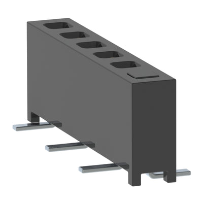 MMS-106-02-L-SV-01 by Samtec Inc. - CONNECTOR RECPT 6POS 0.079 GOLD SMD