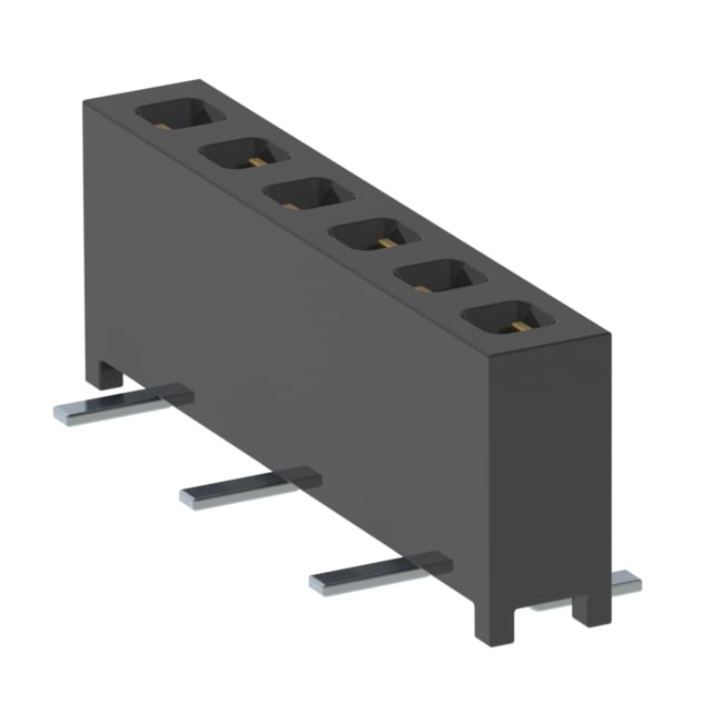 MMS-106-02-S-SV by Samtec Inc. - CONNECTOR RECPT 6POS 0.079 GOLD SMD