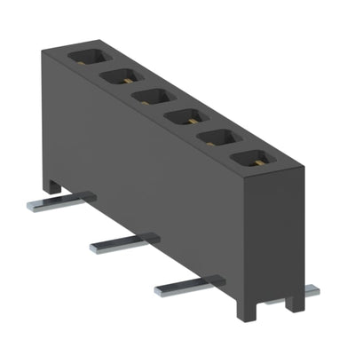 MMS-106-02-LM-SV-P by Samtec Inc. - CONNECTOR RECPT 6POS 0.079 GOLD SMD