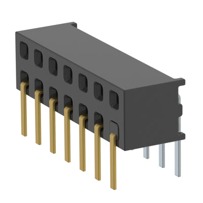 MMS-107-01-L-DH-01 by Samtec Inc. - CONNECTOR RECPT 14P 0.079 GOLD PCB R/A