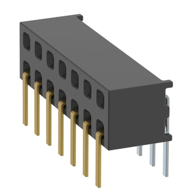 MMS-107-01-F-DH by Samtec Inc. - CONNECTOR RECPT 14P 0.079 GOLD PCB R/A