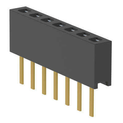 MMS-107-01-F-SV by Samtec Inc. - CONNECTOR RECPT 7POS 0.079 GOLD PCB