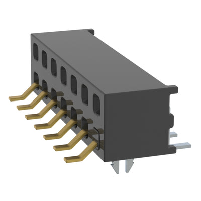 MMS-107-02-L-DH-LC by Samtec Inc. - CONNECTOR RECPT 14P 0.079 GOLD SMD R/A