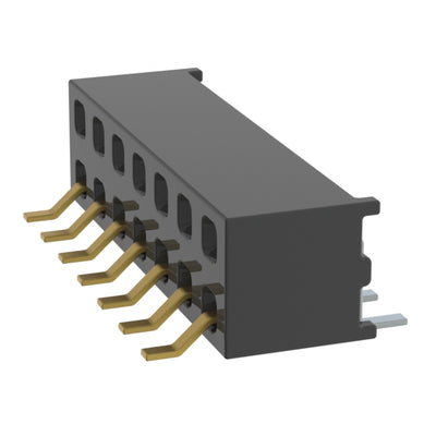 MMS-107-02-LM-DH by Samtec Inc. - CONNECTOR RECPT 14P 0.079 GOLD SMD R/A