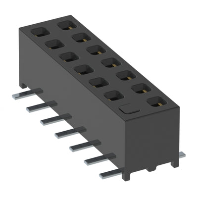 MMS-107-02-L-DV-01-K by Samtec Inc. - CONNECTOR RECPT 14POS 0.079 GOLD SMD