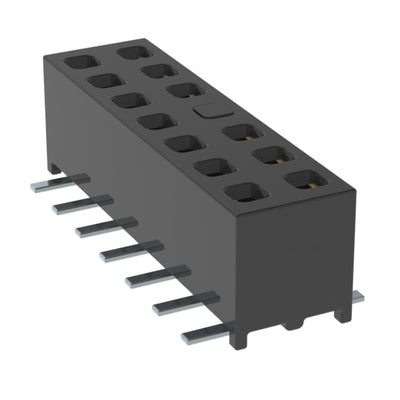 MMS-107-02-LM-DV-08-K-TR by Samtec Inc. - CONNECTOR RECPT 14POS 0.079 GOLD SMD